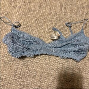Free People Lace Bralette in Soft Blue